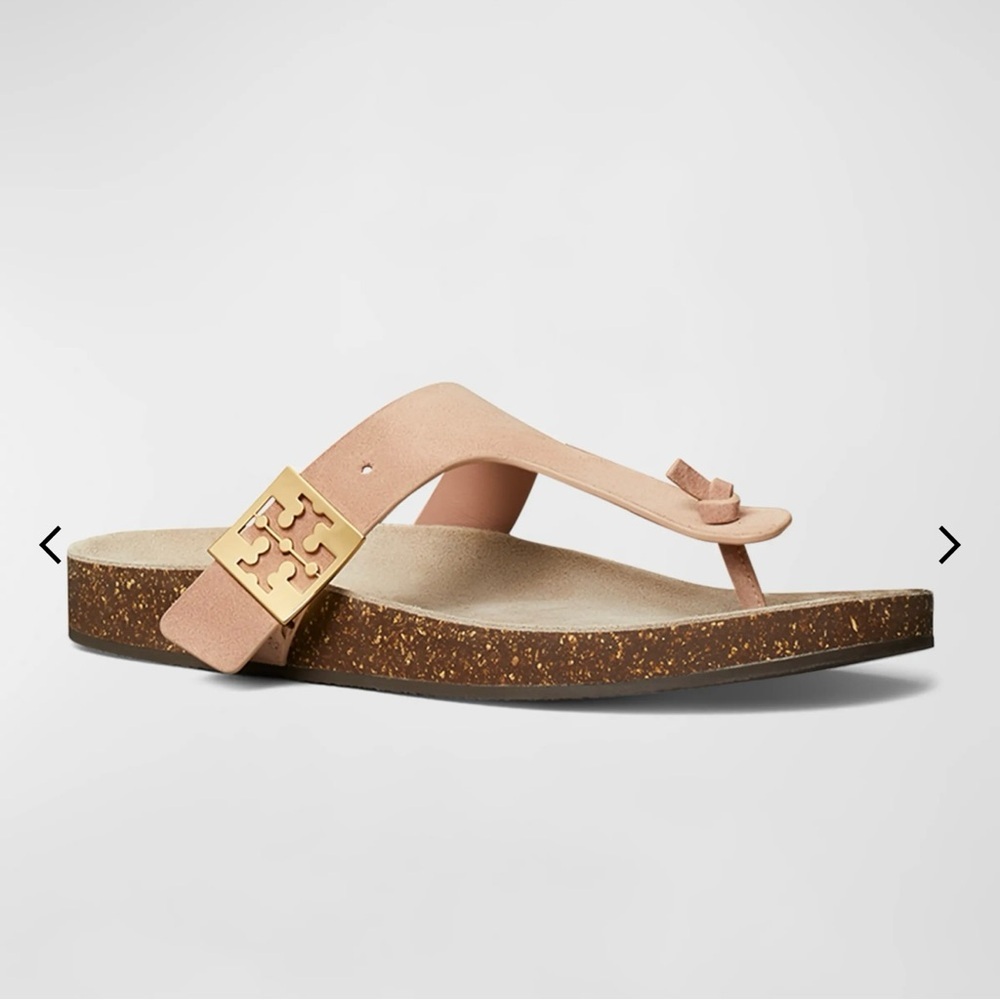 Tory Burch Mellow Thong Blush Pink Leather Sandals